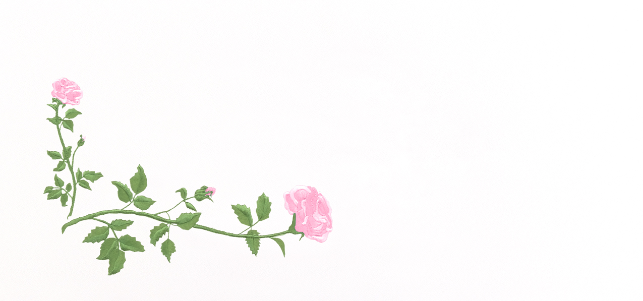 Corner Rose Pink White Faux